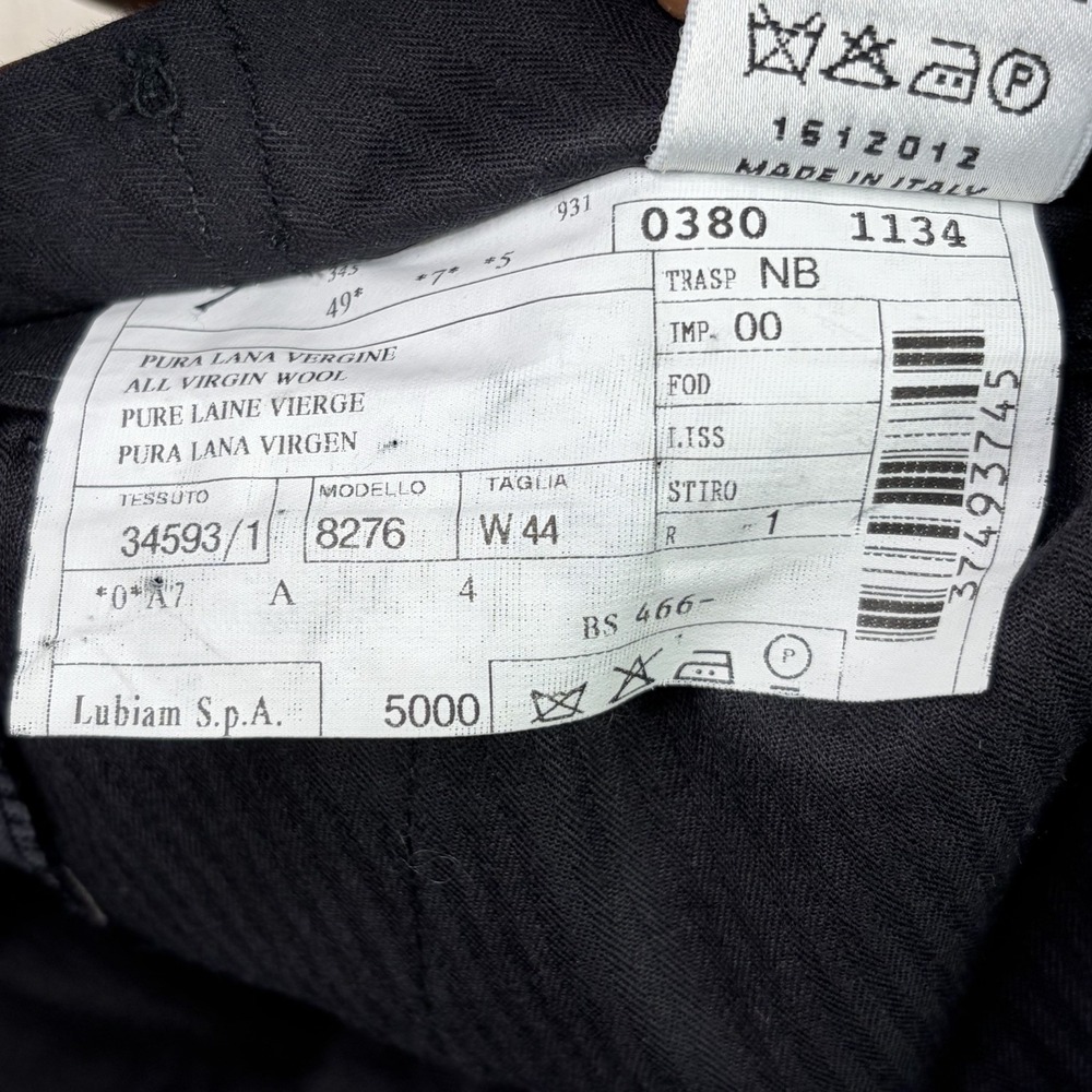 Lubiam 1911 Trousers Men's 41x32 Ermenegildo Zegna Trofeo Wool Gray Dress Pants - Picture 8 of 12